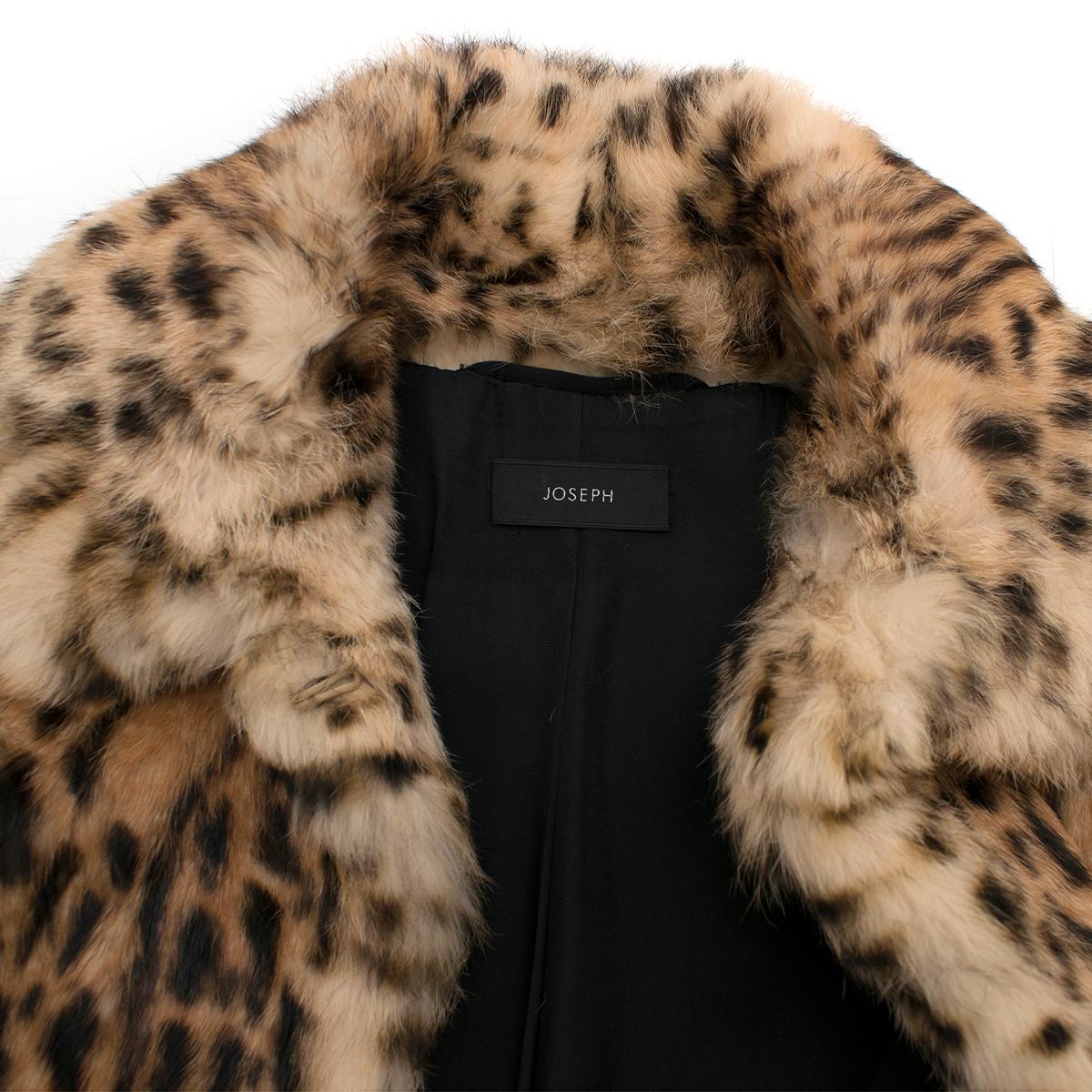 Joseph Fur Leopard-print Coat FR 38 1