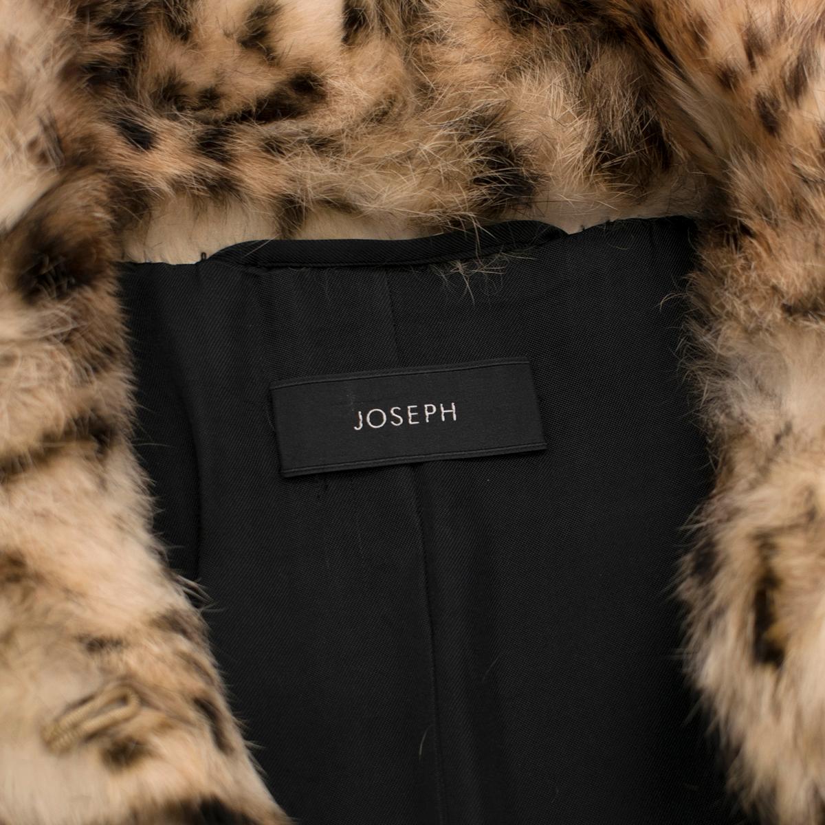 Joseph Fur Leopard-print Coat FR 38 2