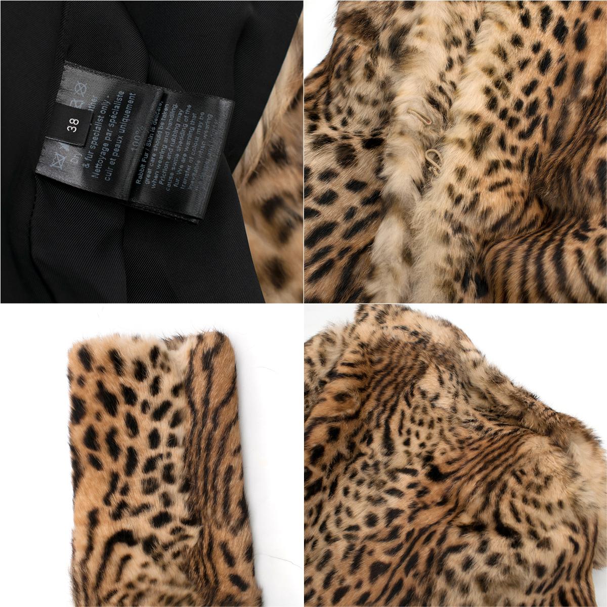 Joseph Fur Leopard-print Coat FR 38 4