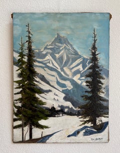 Snowy mountain, Switzerland