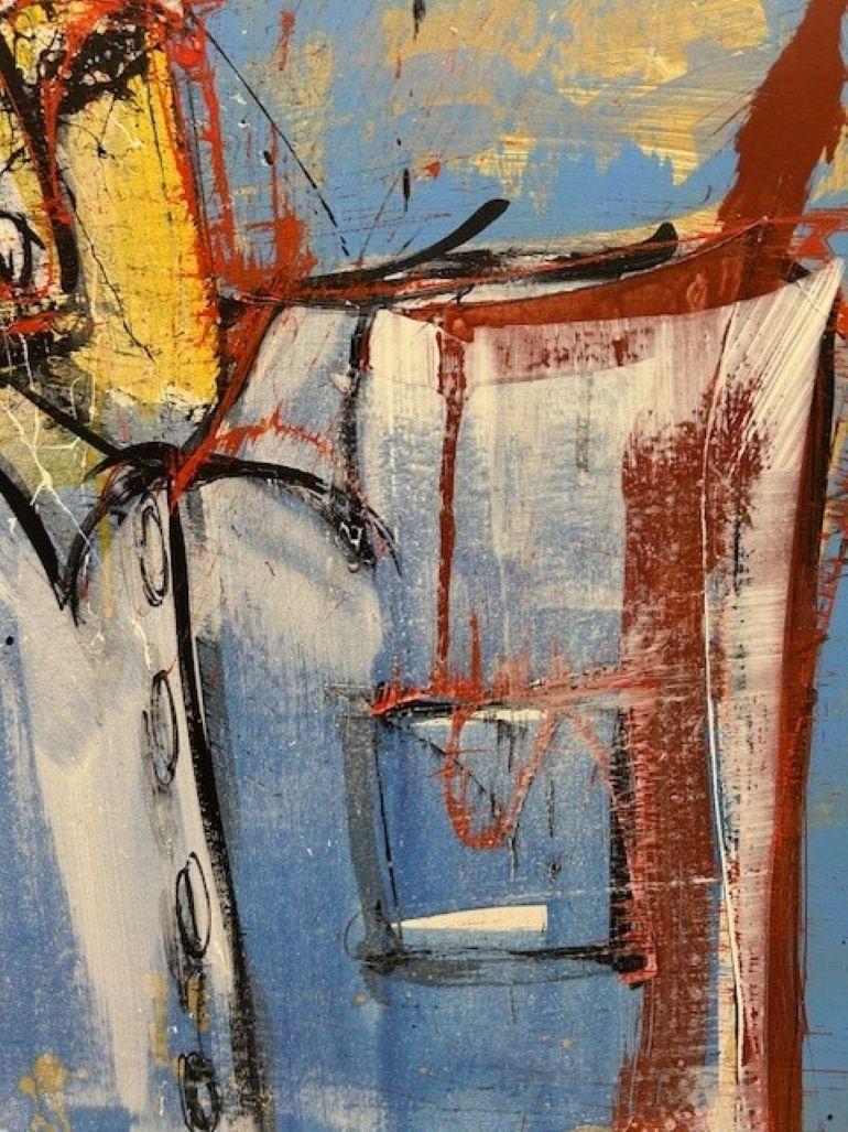 Caractère propre 2 - Gris Figurative Painting par Joseph Gilgun