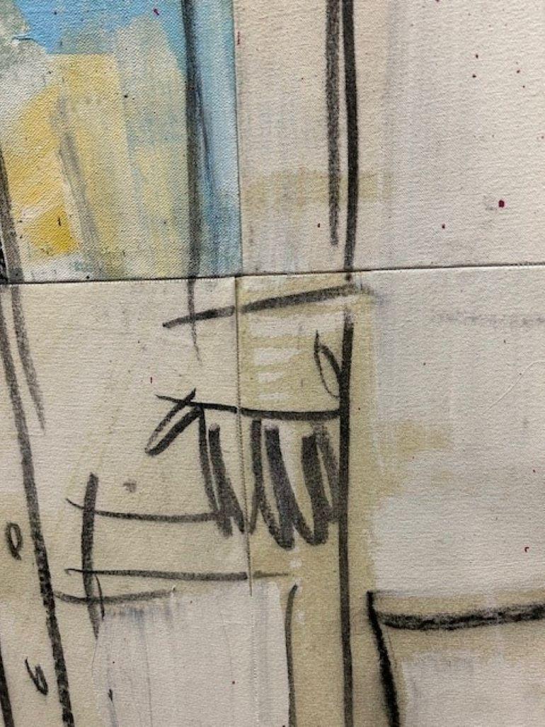 Salsiccia Pigs Free - Abstract Painting Grigio di Joseph Gilgun