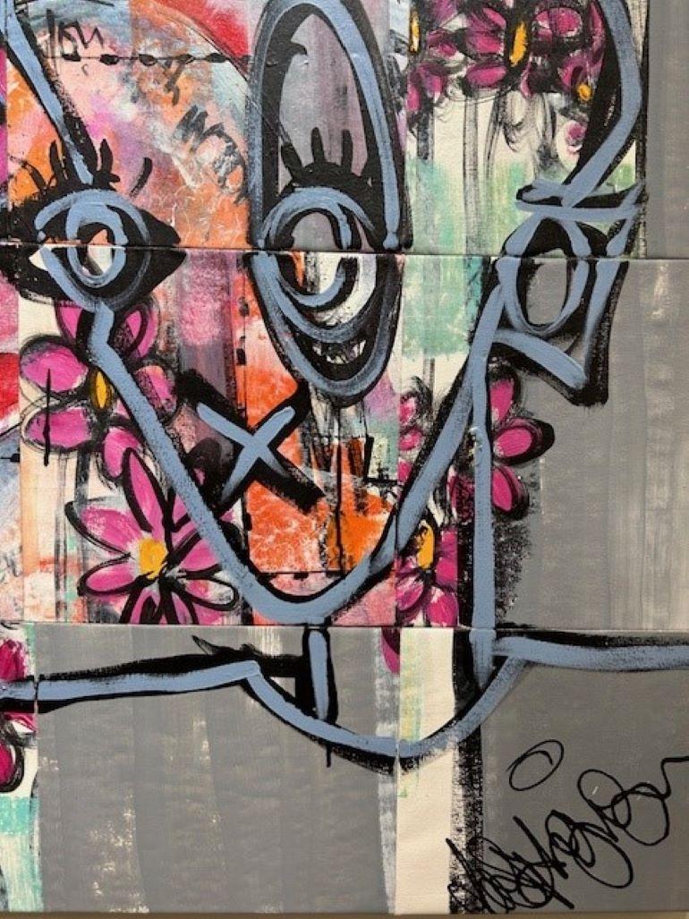With a mixture of street, abstract and fine art influences, most of Joe's work is created using a blend of acrylics, spray paint and charcoal. However, he doesn’t limit himself, sometimes it’s a case of using whatever’s at hand; a splash of tea, a