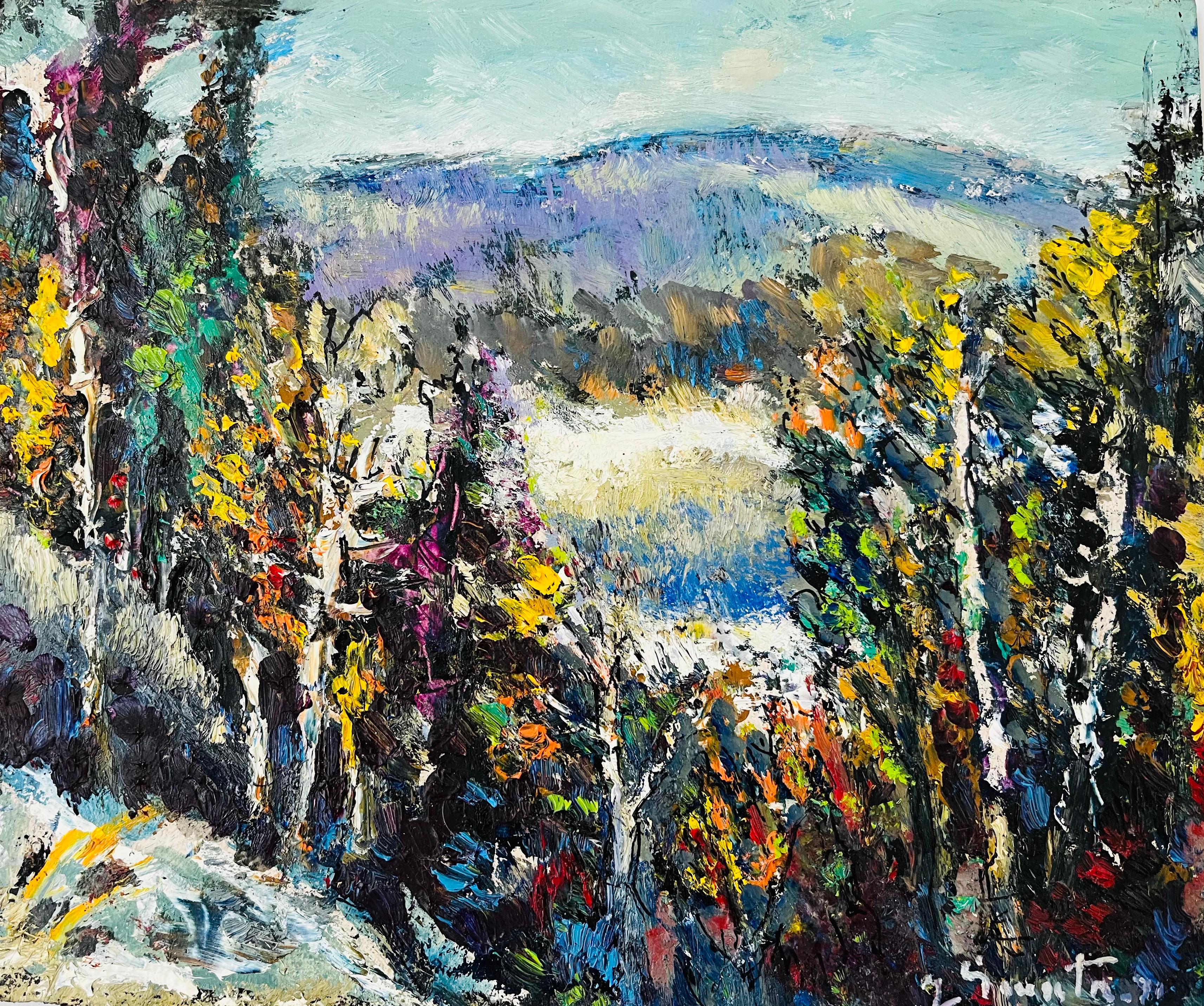 Landscape Painting di Joseph Giunta - Paesaggio autunnale in Quebec