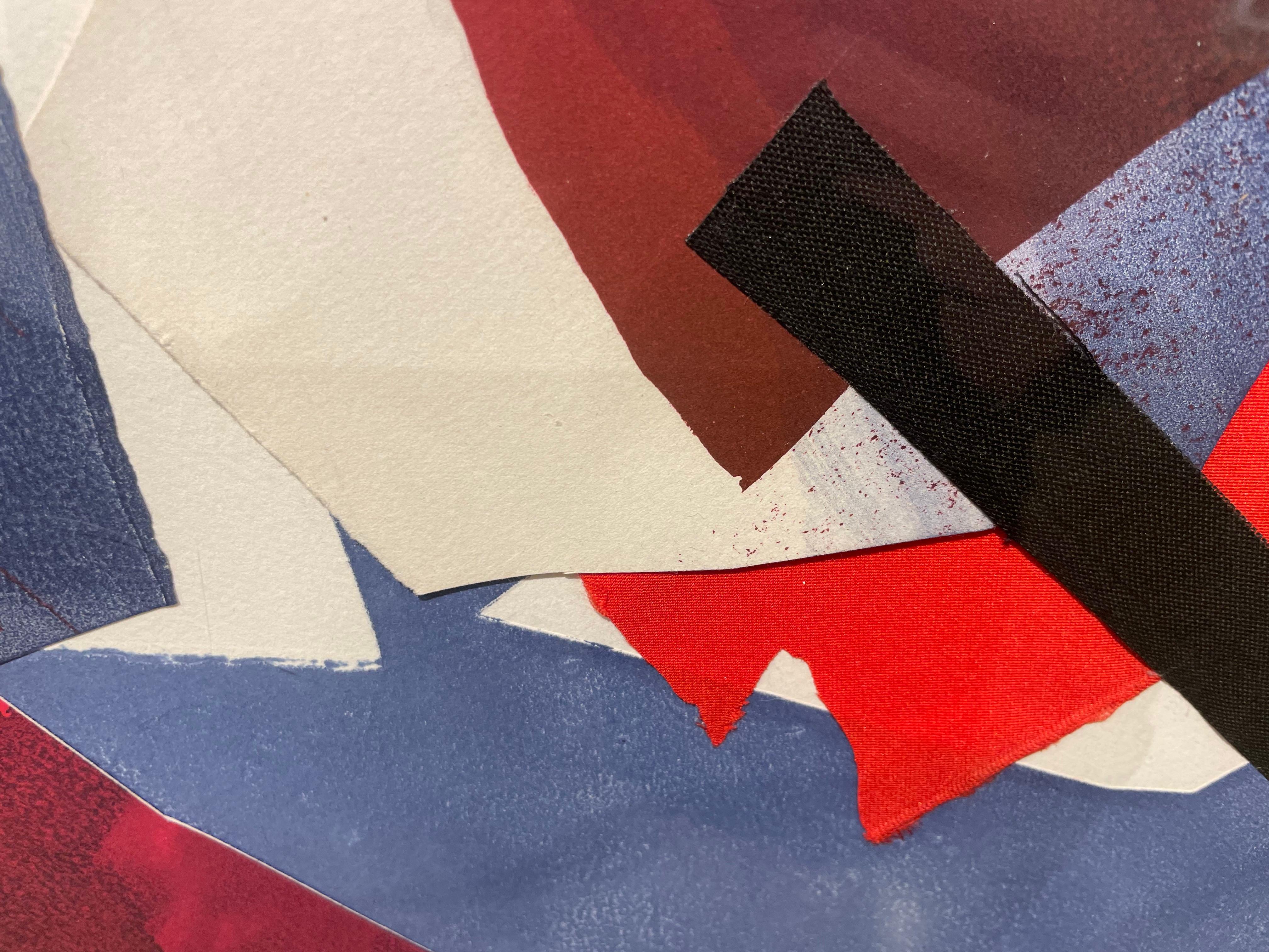 Lanzorate, grand collage abstrait, Artistics New York en vente 8