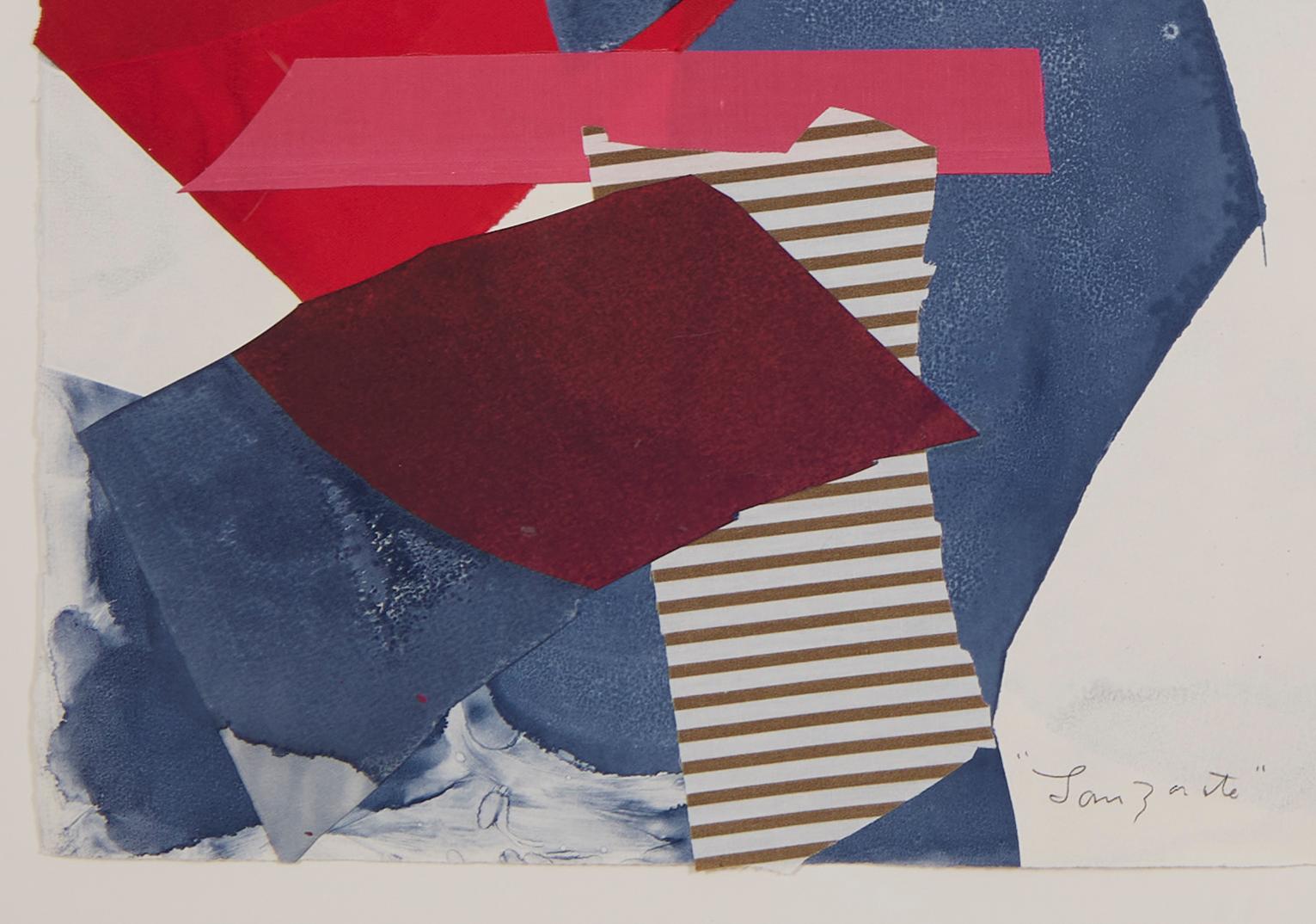 Lanzorate, grand collage abstrait, Artistics New York en vente 1