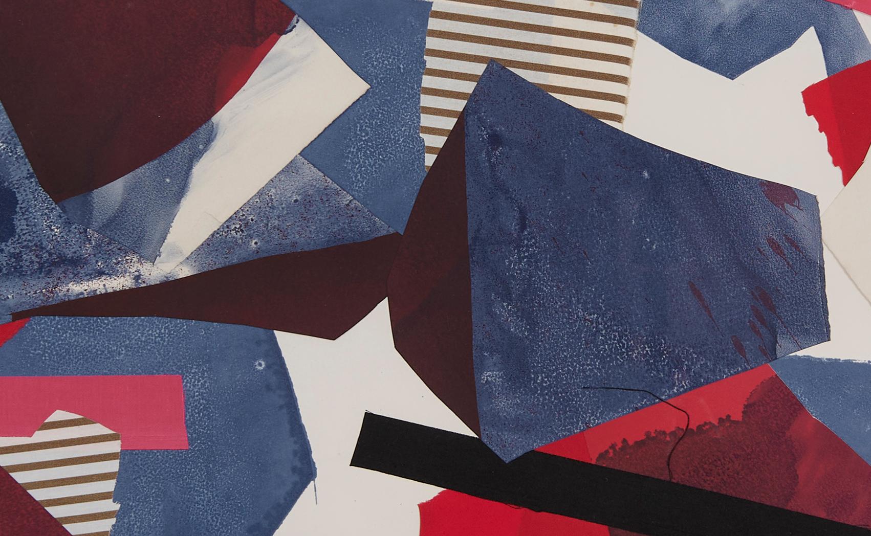 Lanzorate, grand collage abstrait, Artistics New York en vente 2