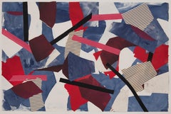Lanzorate, grand collage abstrait, Artistics New York
