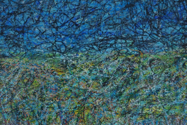 Joseph Glasco Fire Island, Blue and Green abstract painting by New