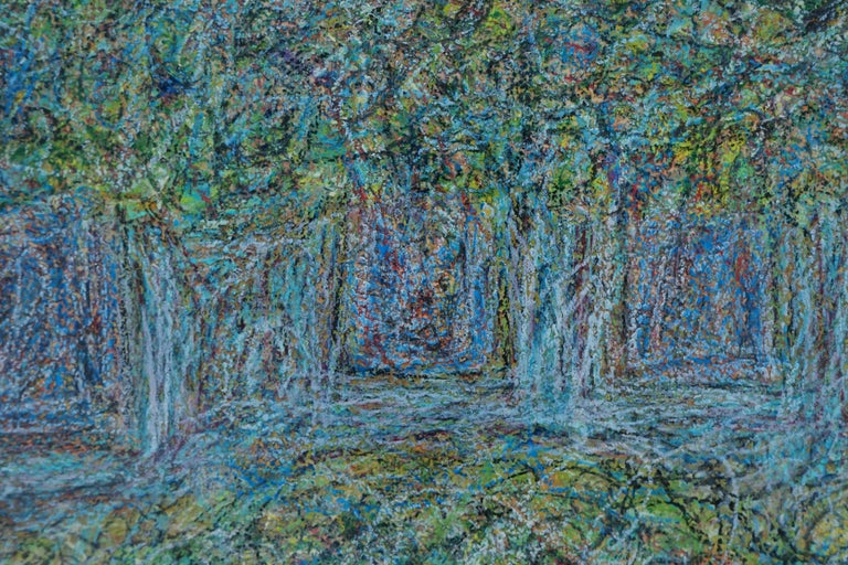 Joseph Glasco Fire Island, Blue and Green abstract painting by New