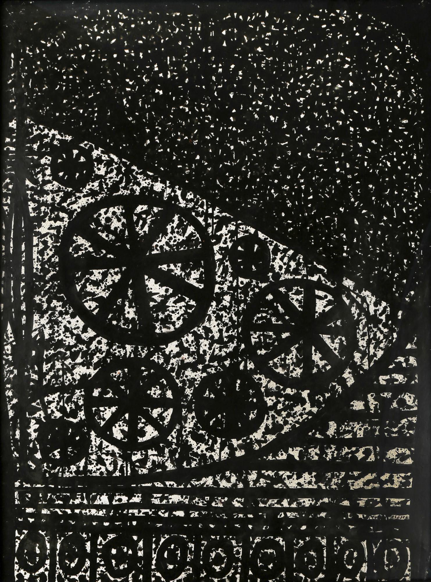 Großes abstraktes expressionistisches Gemälde eines Kopfes, New Yorker Künstler des 20. – Art von Joseph Glasco