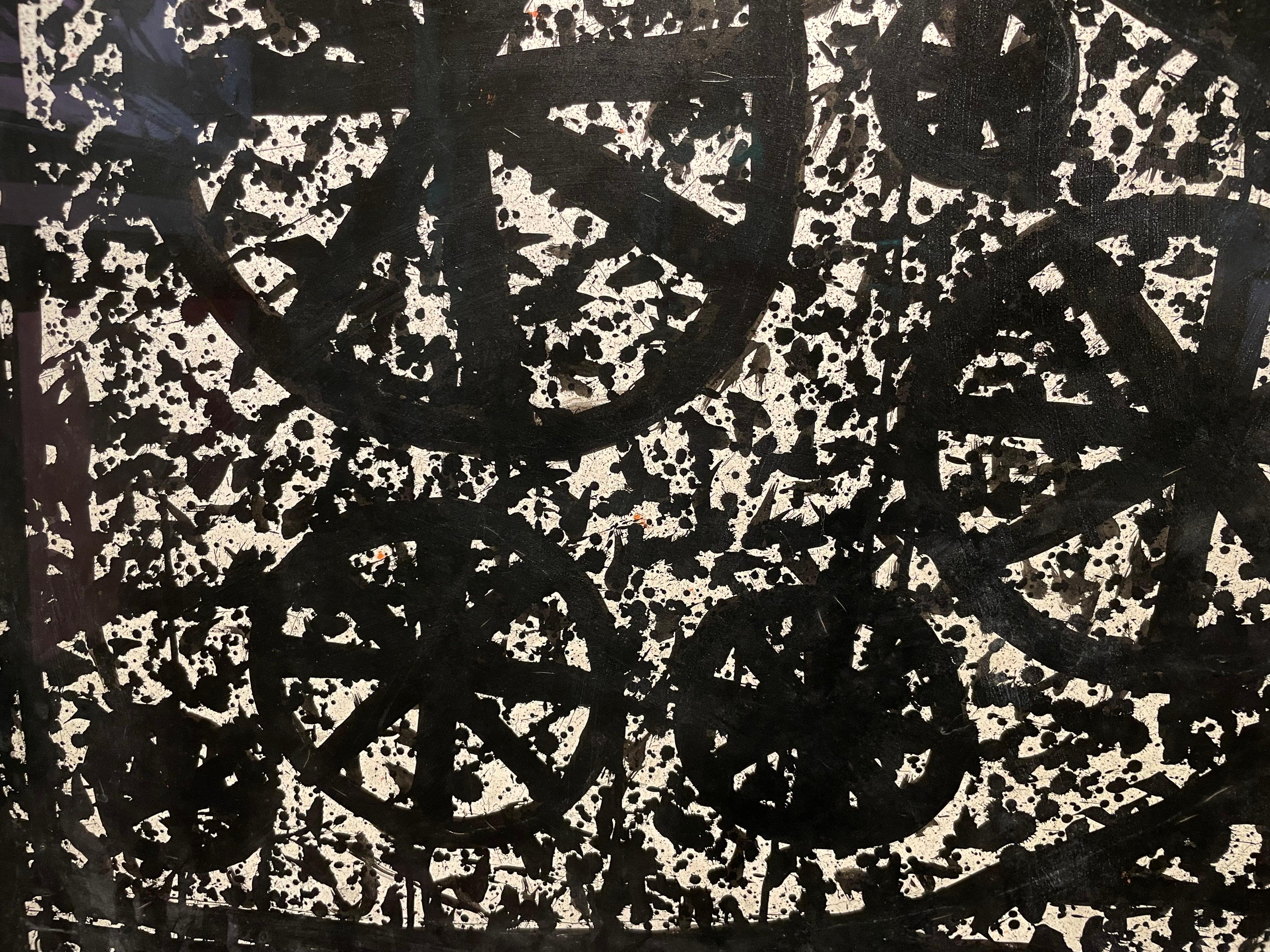 Großes abstraktes expressionistisches Gemälde eines Kopfes, New Yorker Künstler des 20. im Angebot 2