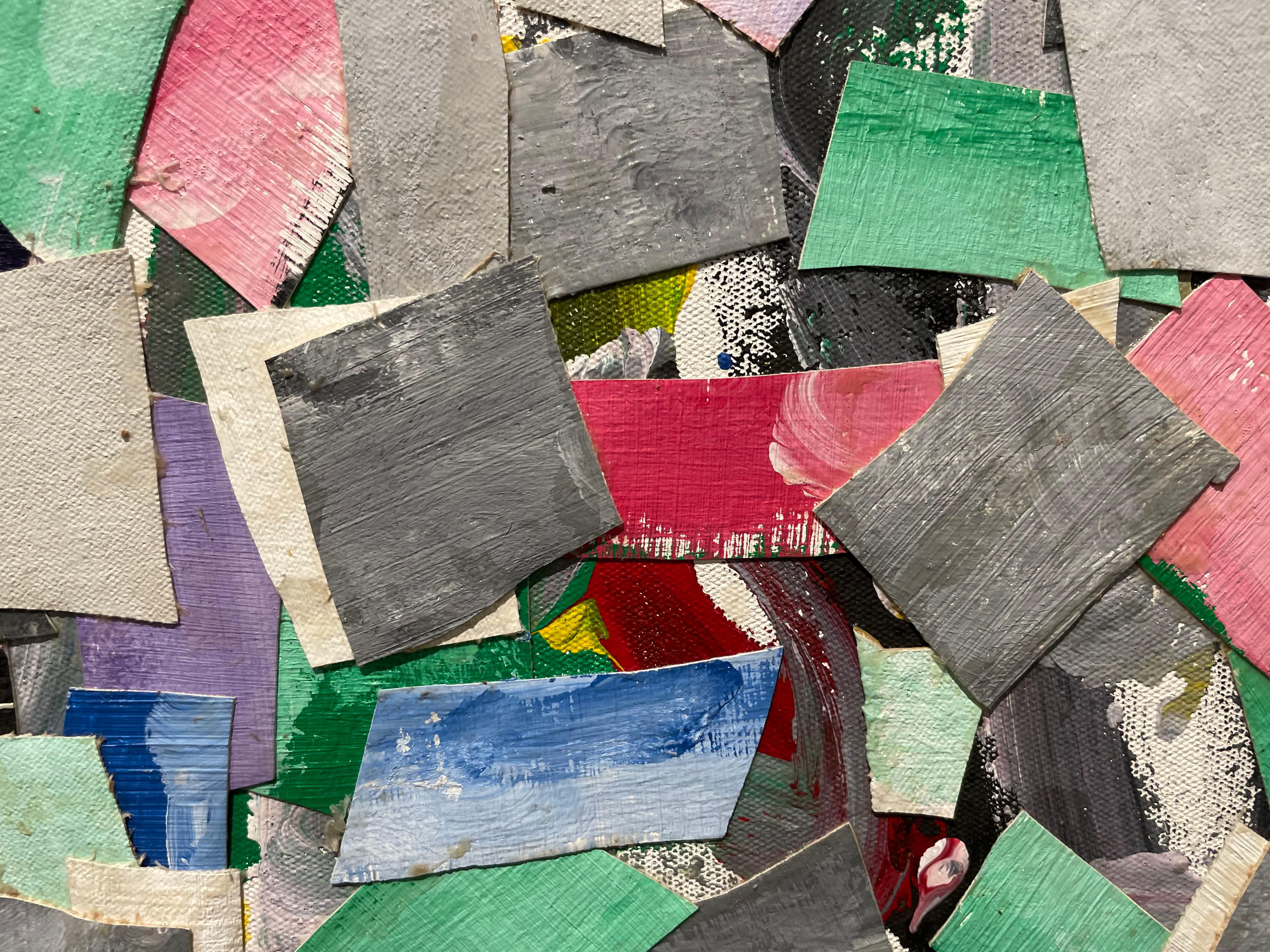 Großes Pastell Abstrakte Collage, 20. Jahrhundert New York/Texas Künstler im Angebot 11