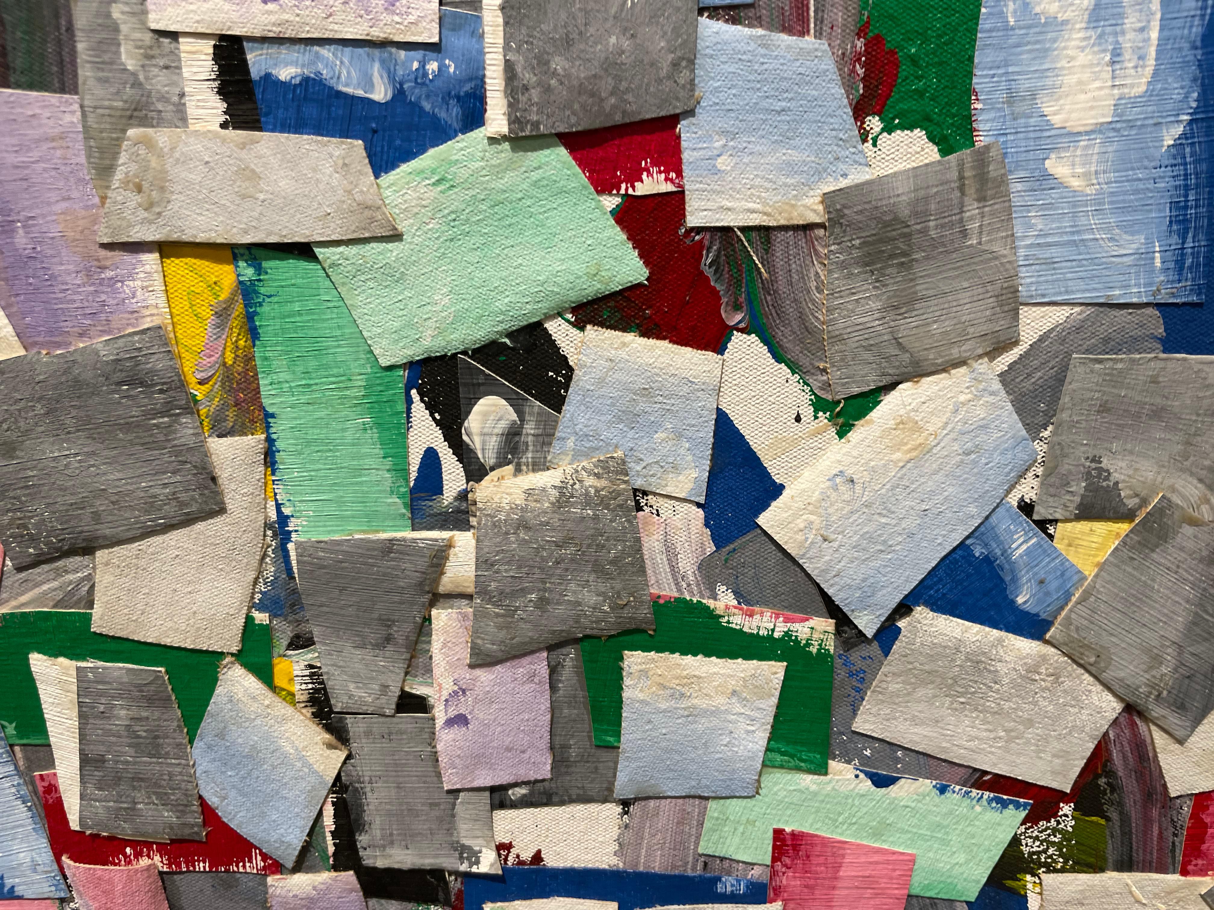 Großes Pastell Abstrakte Collage, 20. Jahrhundert New York/Texas Künstler im Angebot 12