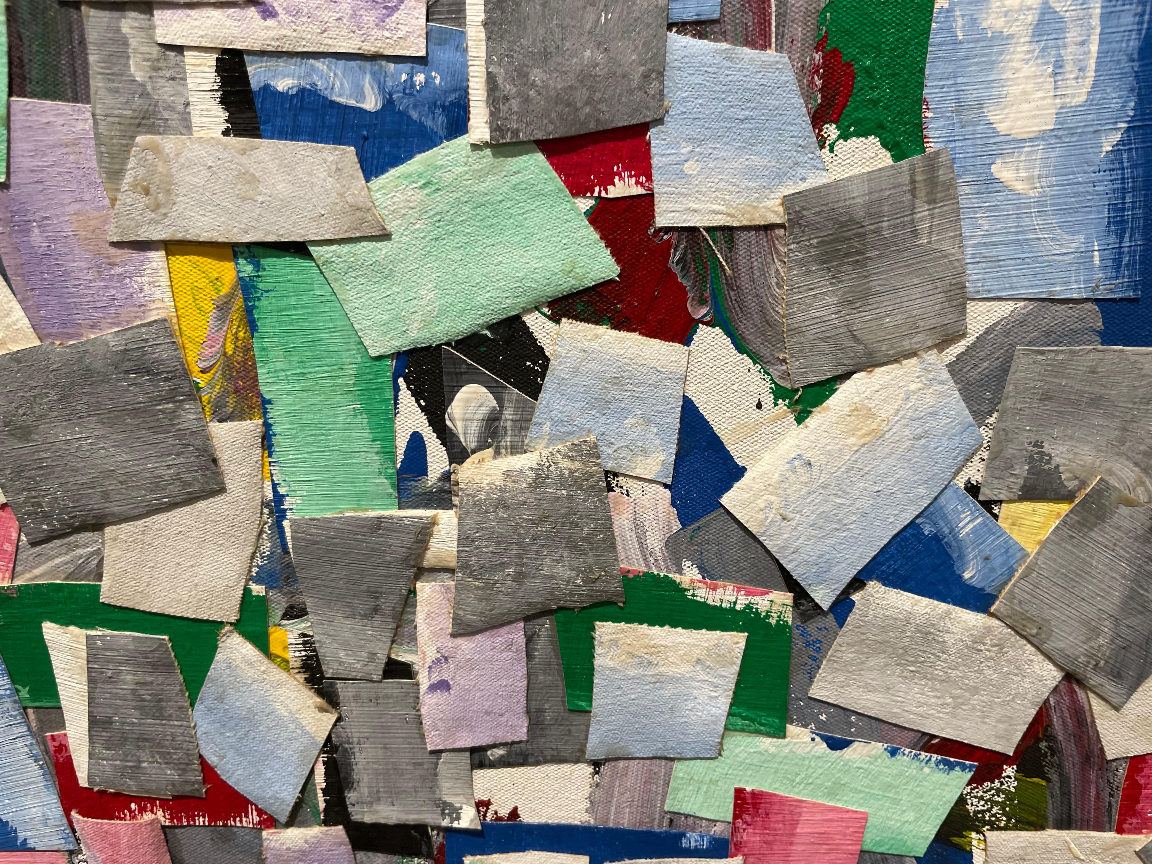 Großes Pastell Abstrakte Collage, 20. Jahrhundert New York/Texas Künstler im Angebot 13