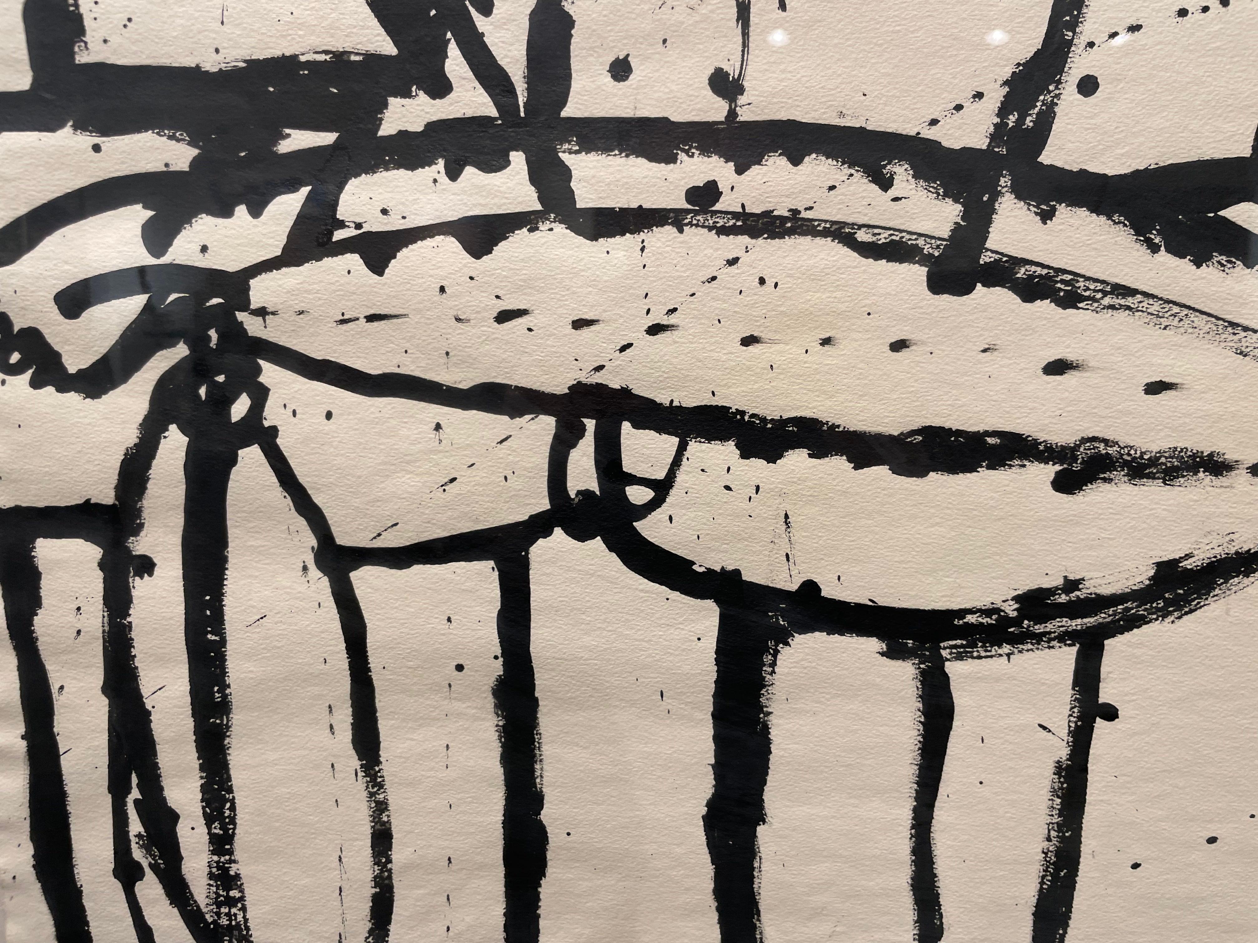 Sitzender männlicher Akt, Mitte des Jahrhunderts Figurativer Expressionistischer Akt Zeichnung auf Papier im Angebot 4