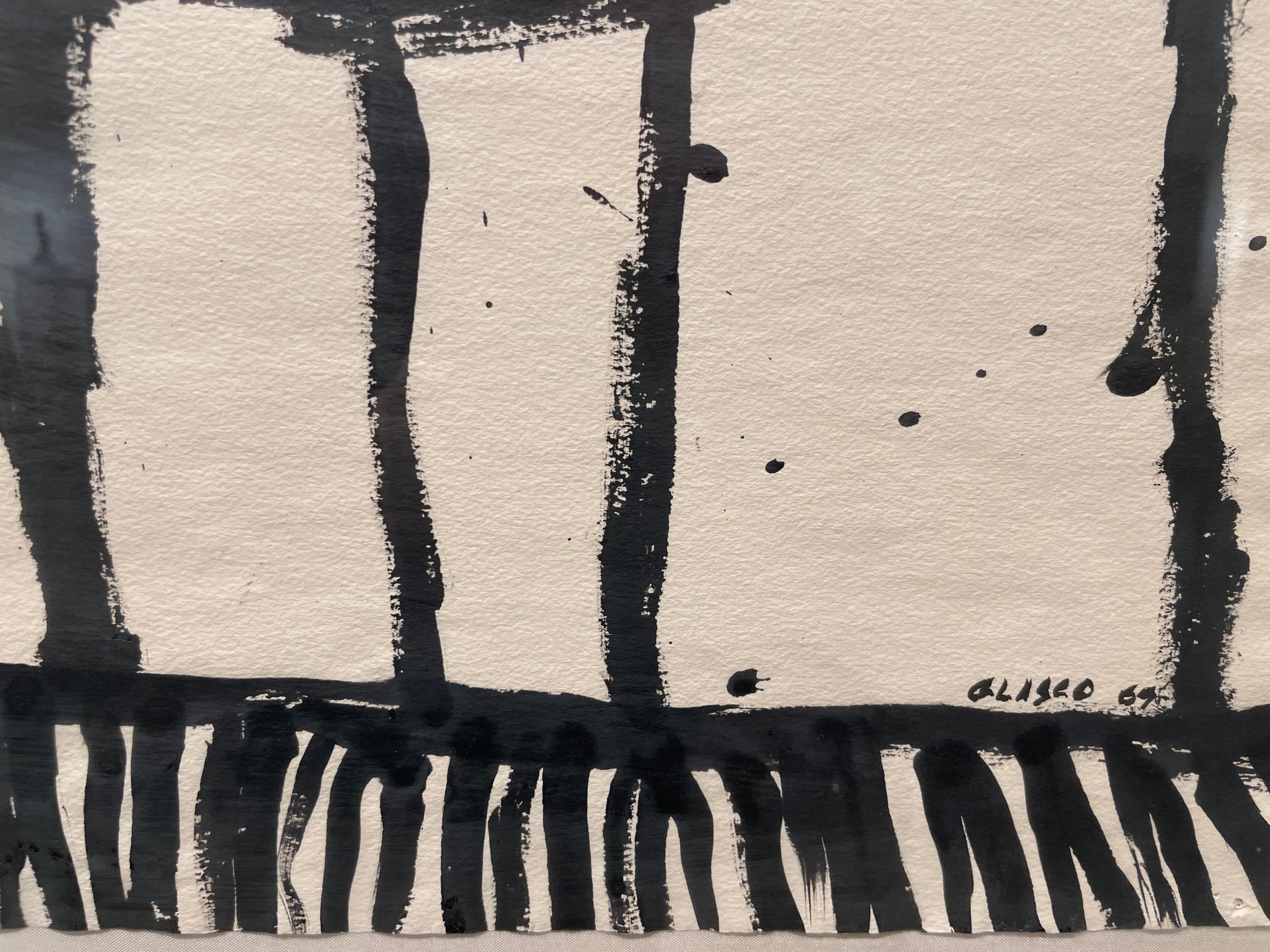 Sitzender männlicher Akt, Mitte des Jahrhunderts Figurativer Expressionistischer Akt Zeichnung auf Papier im Angebot 1