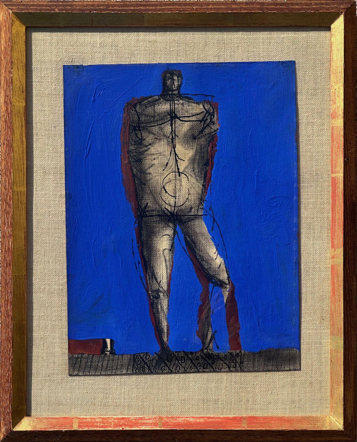 Mannequin nu debout, peinture expressionniste figurative du milieu du siècle dernier, artiste new-yorkais - Painting de Joseph Glasco