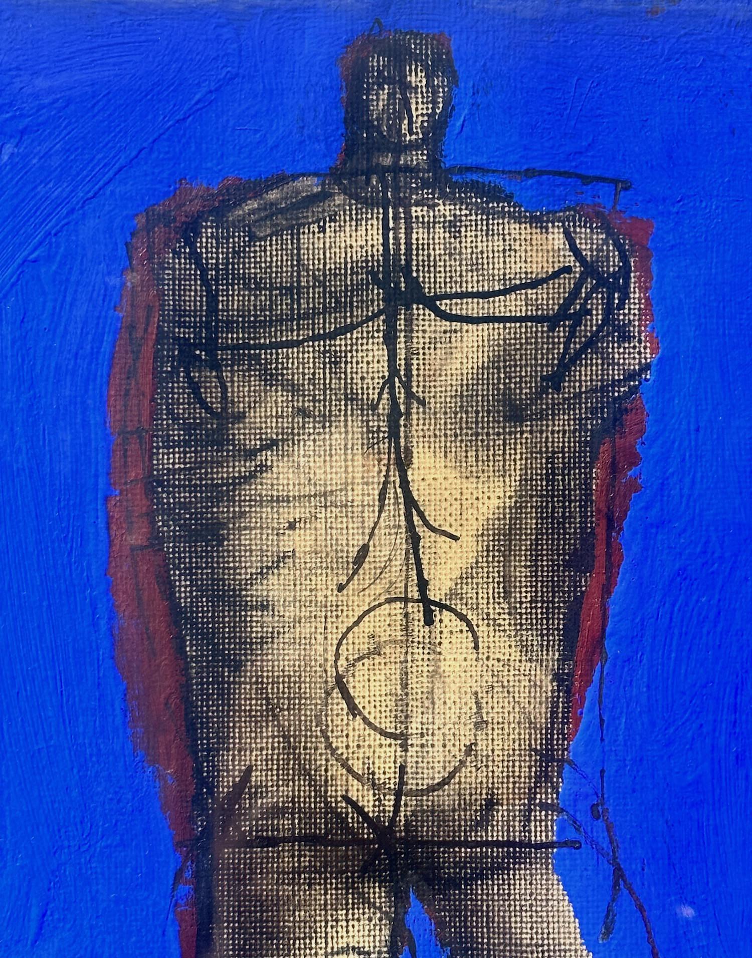 Mannequin nu debout, peinture expressionniste figurative du milieu du siècle dernier, artiste new-yorkais - Expressionnisme abstrait Painting par Joseph Glasco