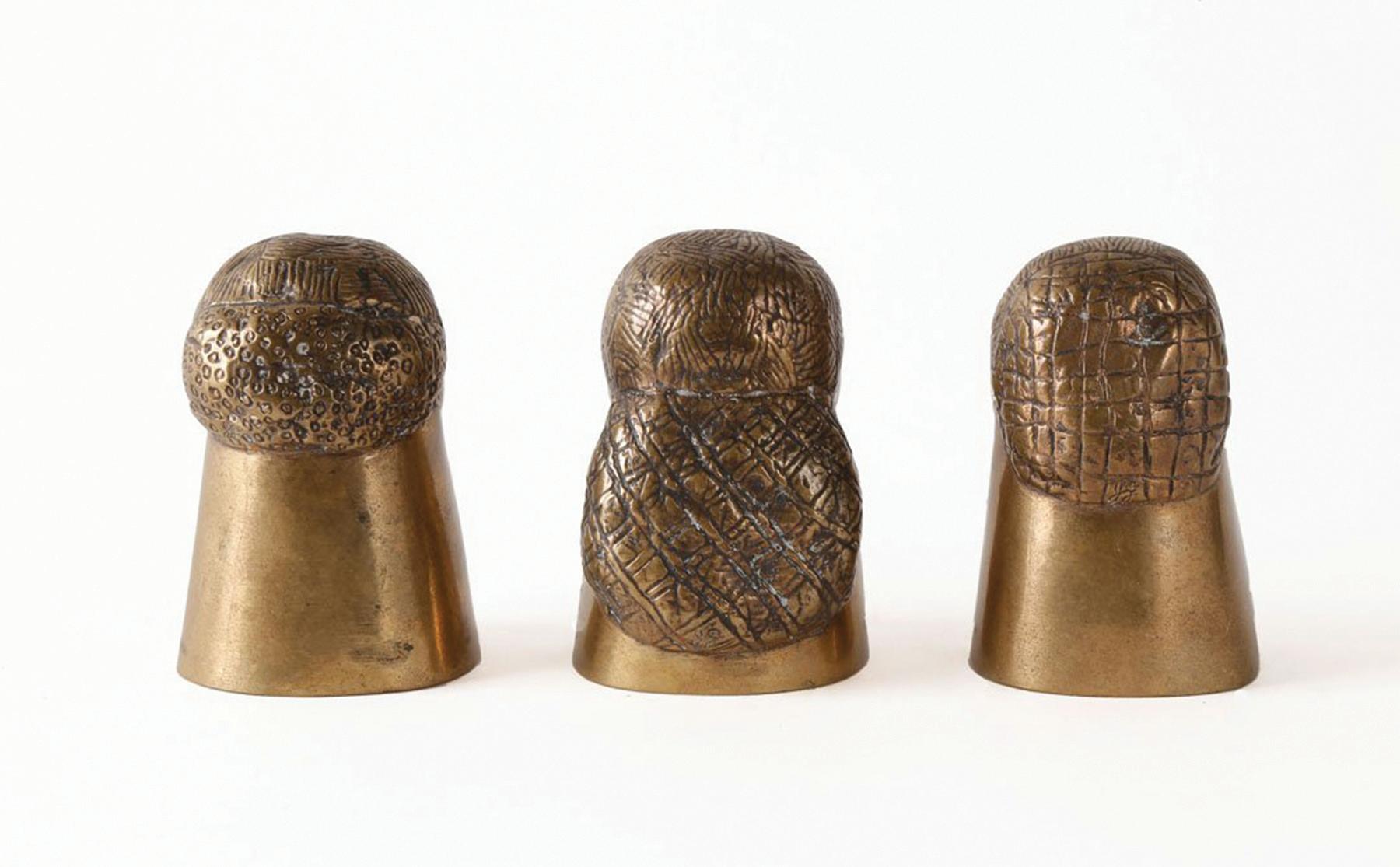 Drei Köpfe, Bronzearbeiten des abstrakten Expressionisten Joseph Glasco aus dem 20. Jahrhundert im Angebot 6
