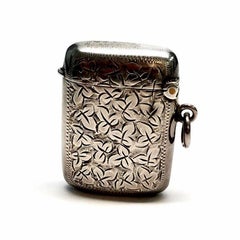 Joseph Gloster Sterling Silver Match Safe/Vesta Case No Monogram, circa 1909