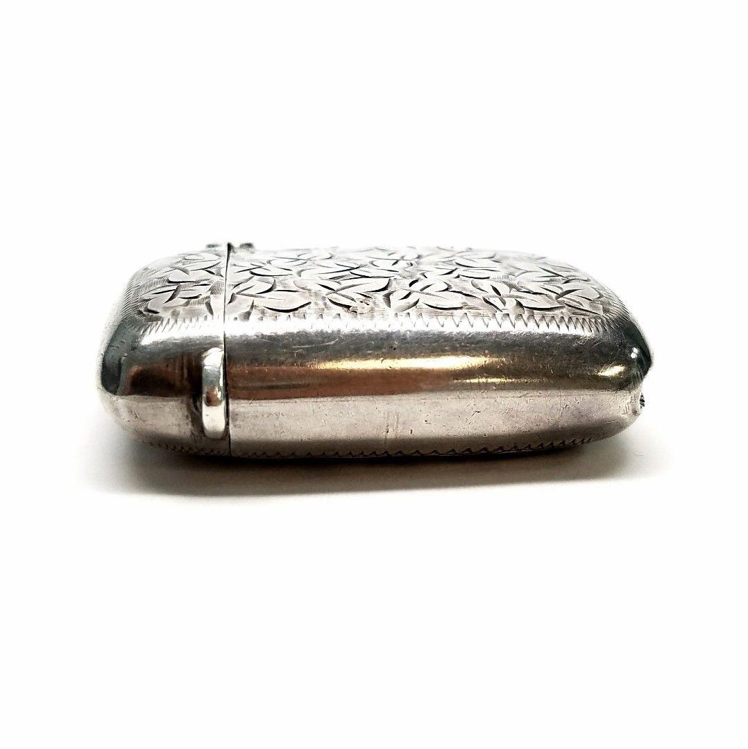 English Joseph Gloster Sterling Silver Match Safe/Vesta Case No Monogram, circa 1909