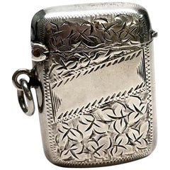 Coffre-fort d'allumettes Joseph Gloster en argent sterling/Vesta Case No Monogram:: circa 1909