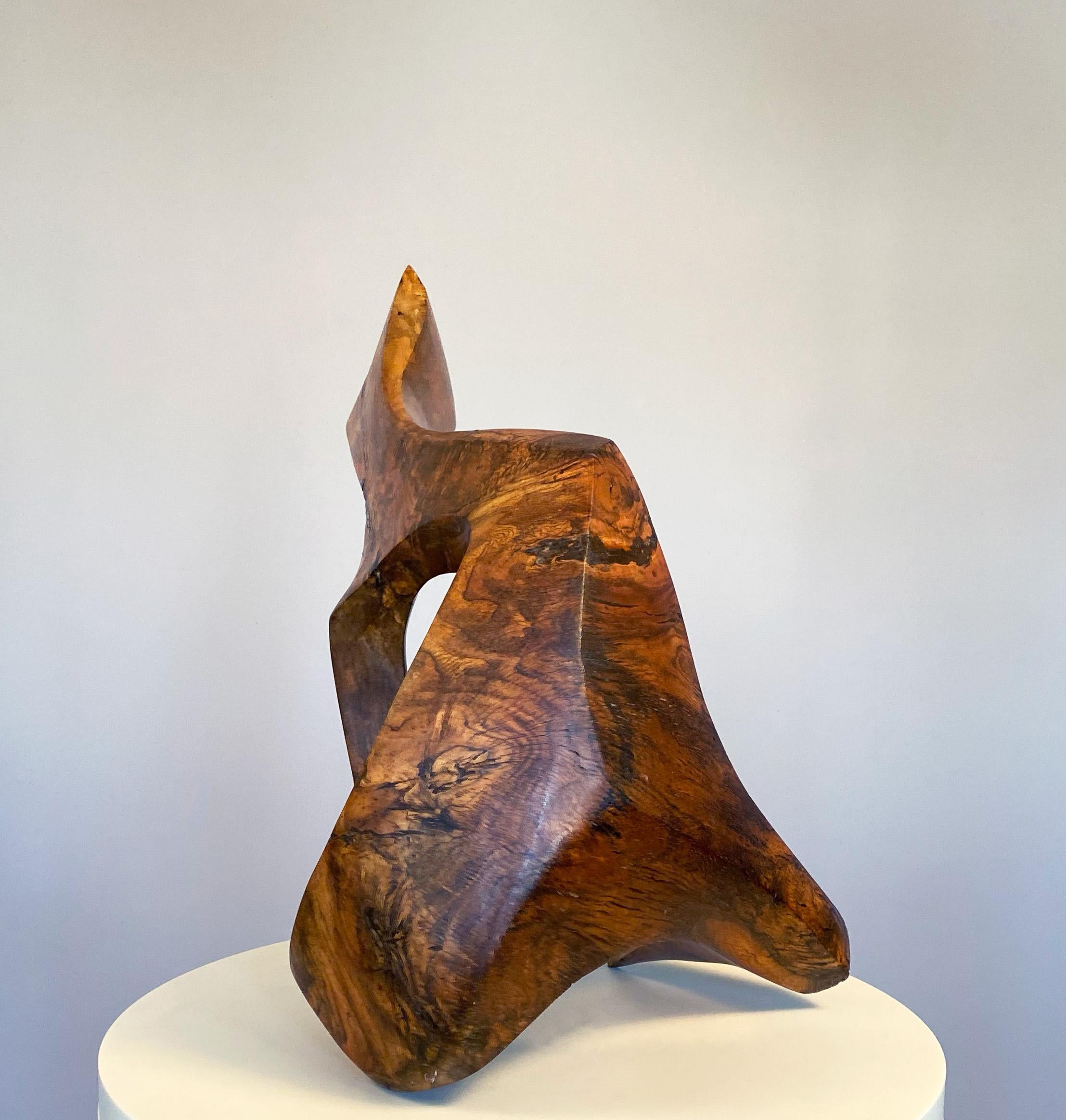Reclining Form wood sculpture - Sculpture by Joseph Goethe 