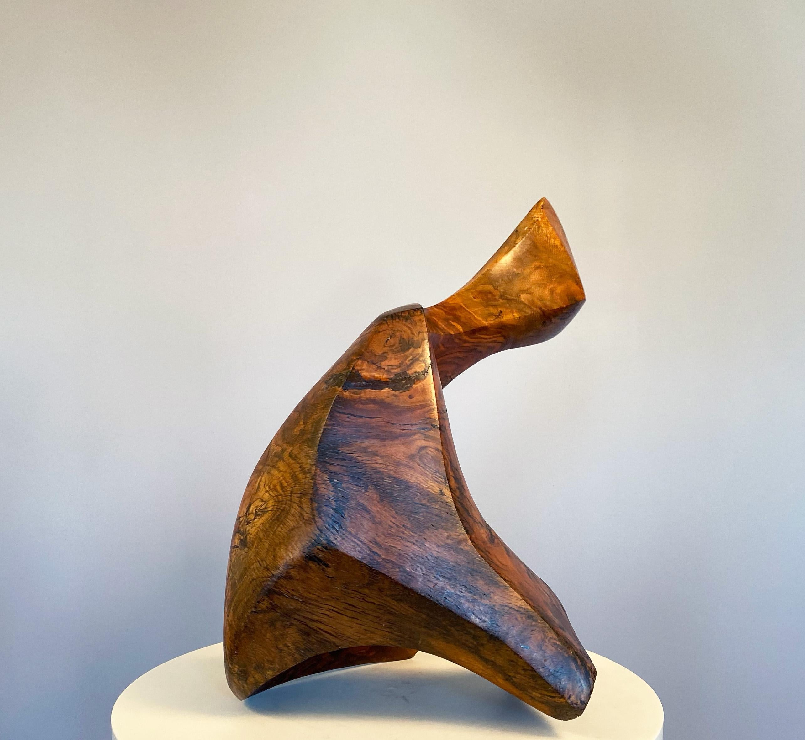 Reclining Form wood sculpture - Abstract Sculpture by Joseph Goethe 