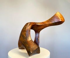 Vintage Reclining Form wood sculpture