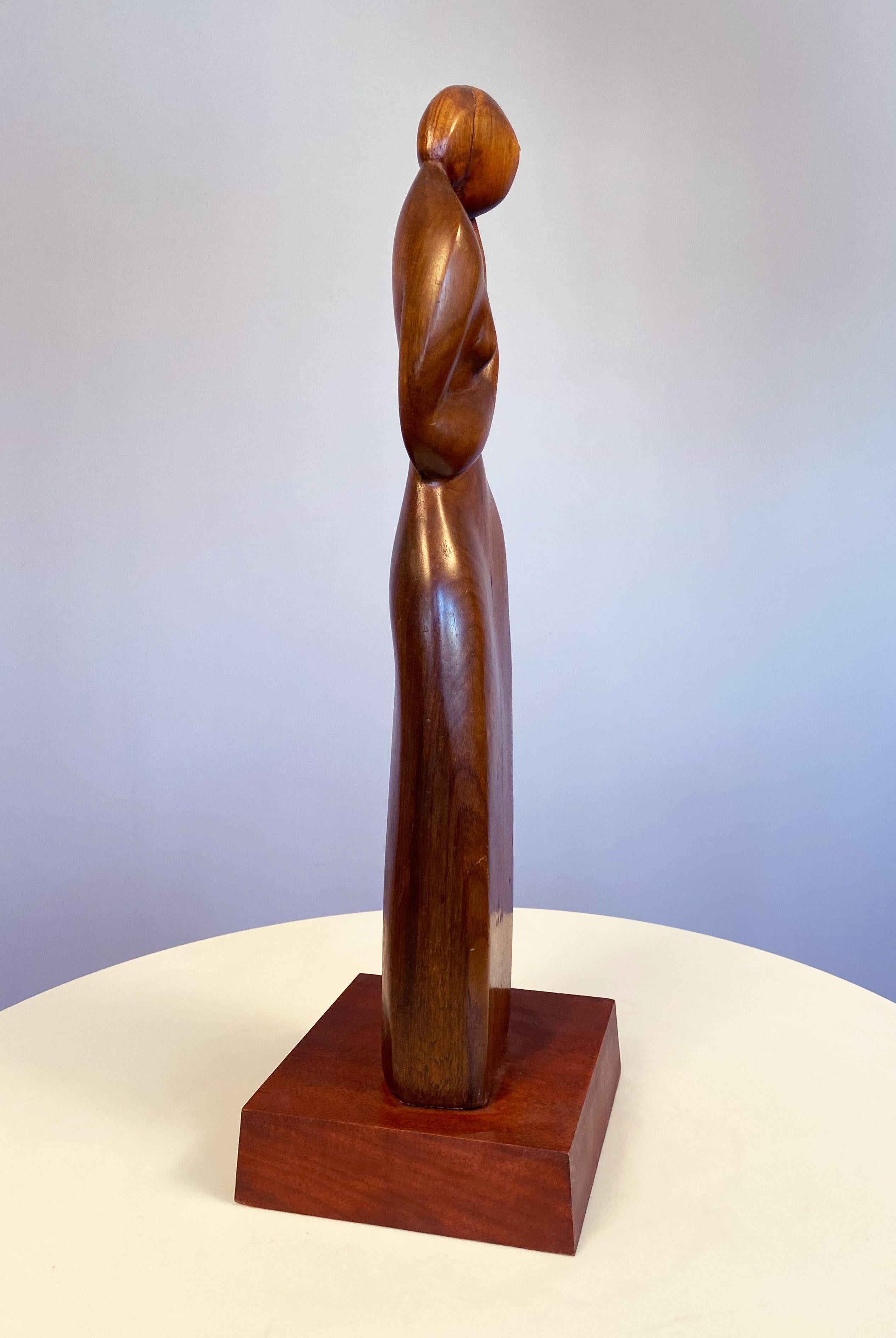 Donna con testa bassa - Sculpture American Modern di Joseph Goethe