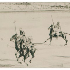 Four Intl Polo Players Colour Plate by Joseph Golinkin (1896-1977)