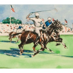 Colo-Teller „Four Meadow Brook Polo Players“ von Joseph Golinkin (1896-1977)