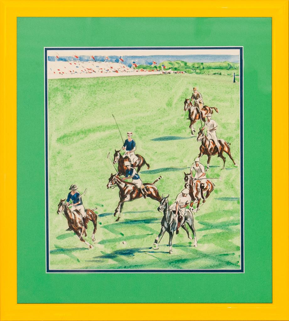 "Six Polo Players" - Print by Joseph Golinkin 