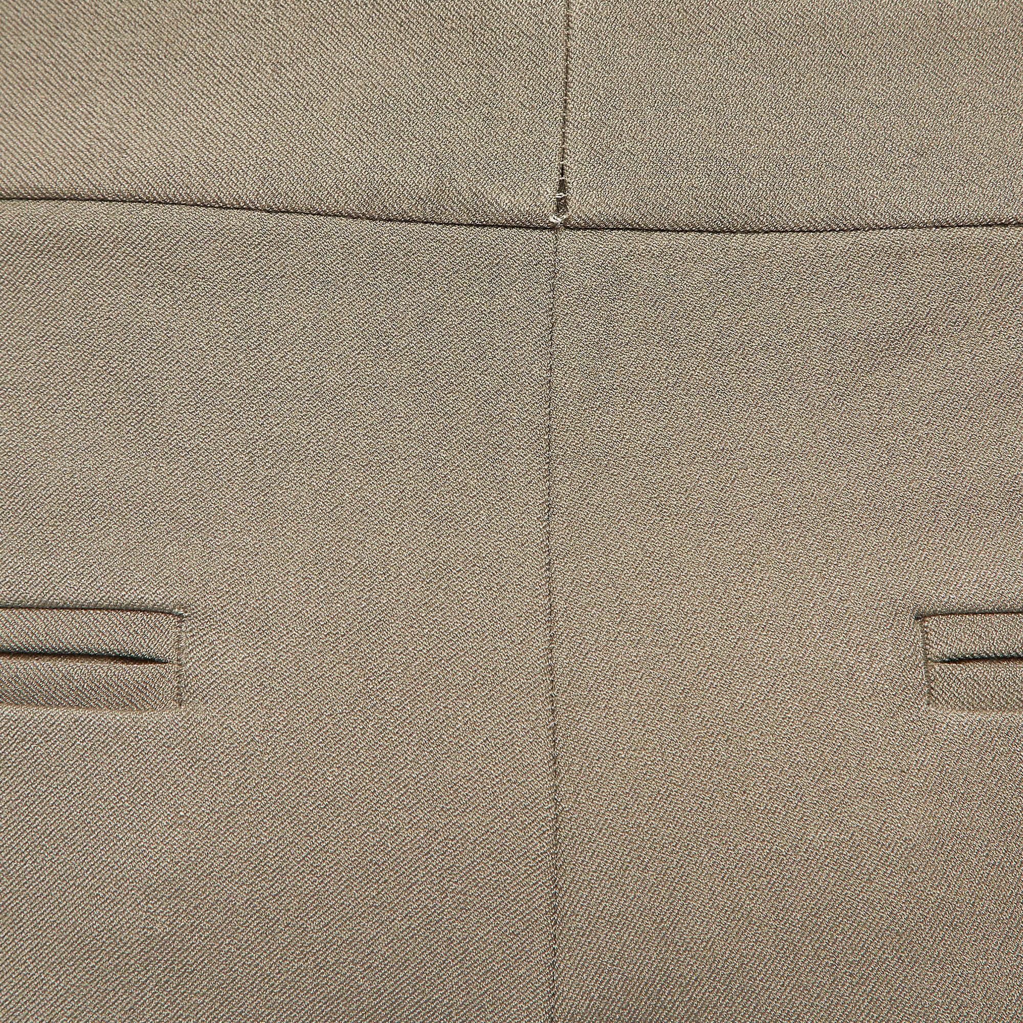 Joseph Green Queen Gabardine Straight Formal Trousers M In Good Condition For Sale In Dubai, Al Qouz 2