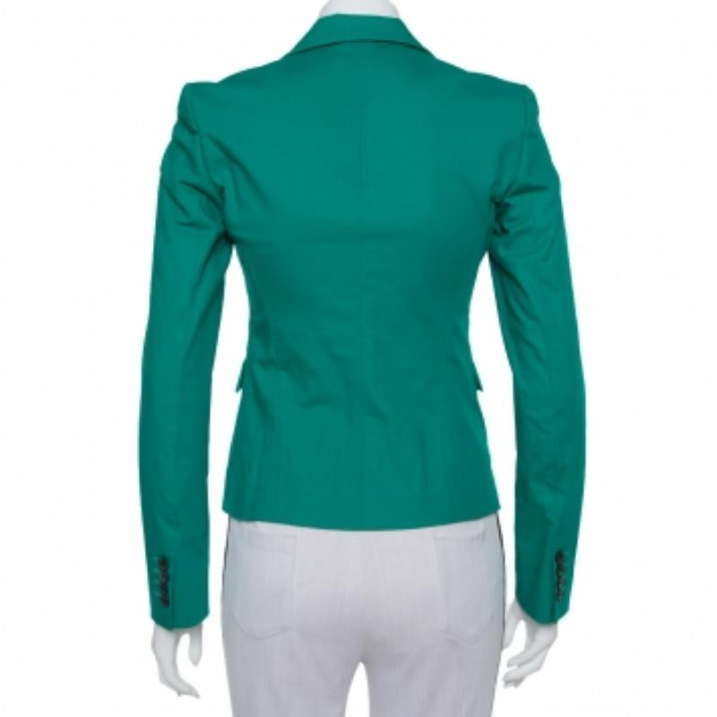 Women's Joseph Green Stretch Cotton Watch Short Blazer S For Sale
