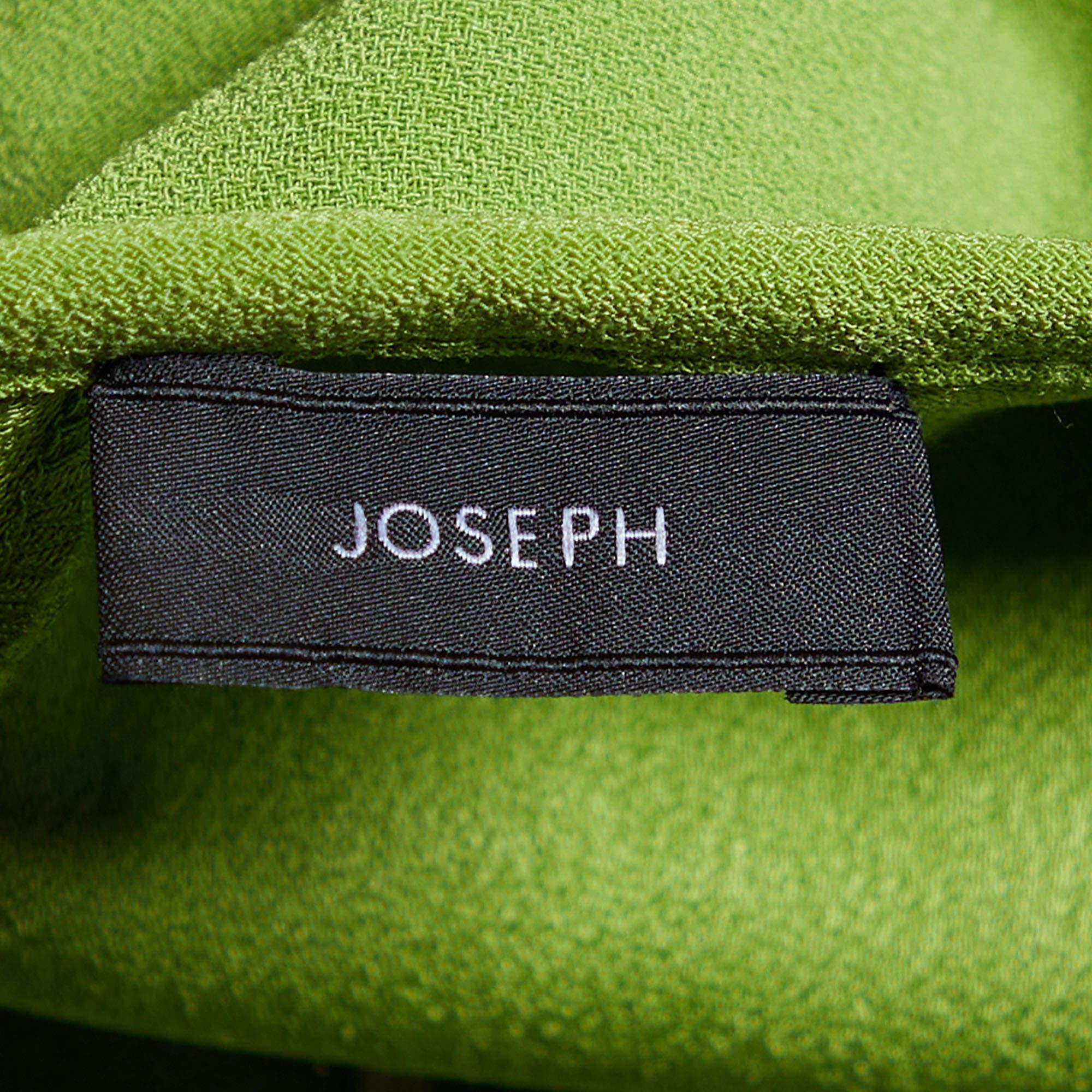 Women's Joseph Green Stretch Crepe Eyelet Detail Shift Dress S