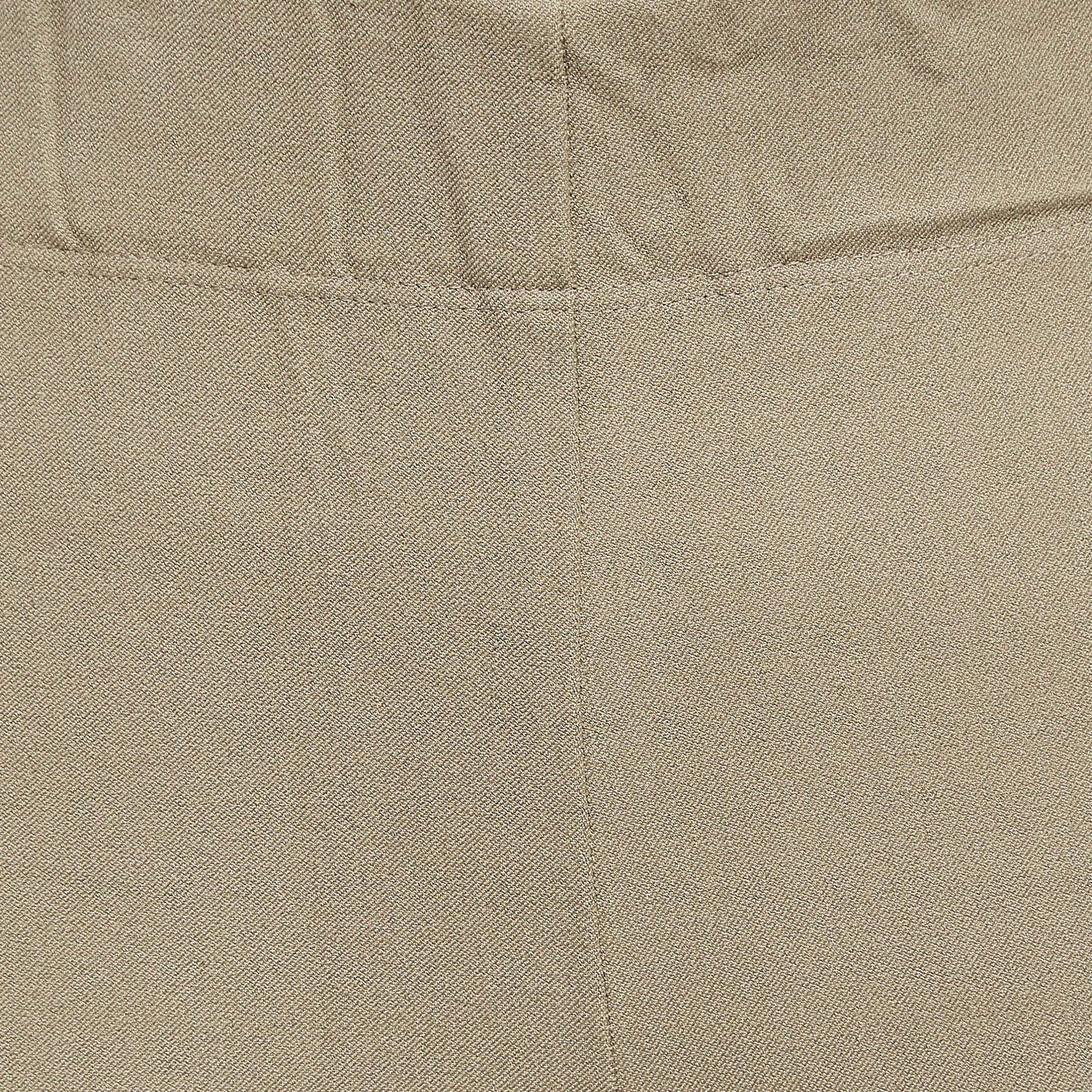 Brown Joseph Green Stretch Gabardine Leggings M