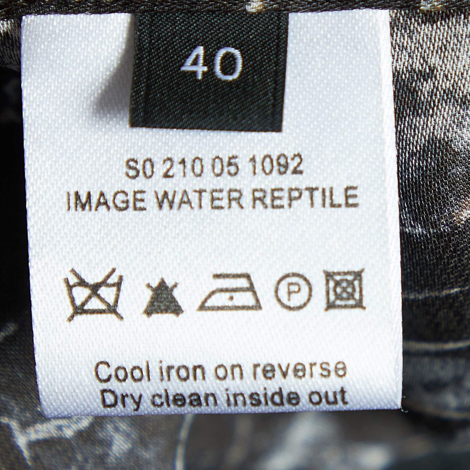 De las mujeres Joseph Pantalones de seda con estampado de reptil de agua gris M en venta