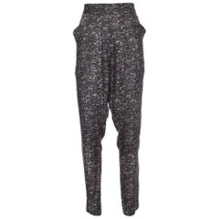 Joseph - Pantalon gris en soie imprimé reptile aquatique M