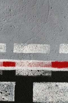 Road Lines, Abstract Geometric Acrylic on canvas Painting by Joseph Grippi