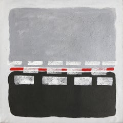 Road Lines, peinture abstraite géométrique acrylique sur toile de Joseph Grippi