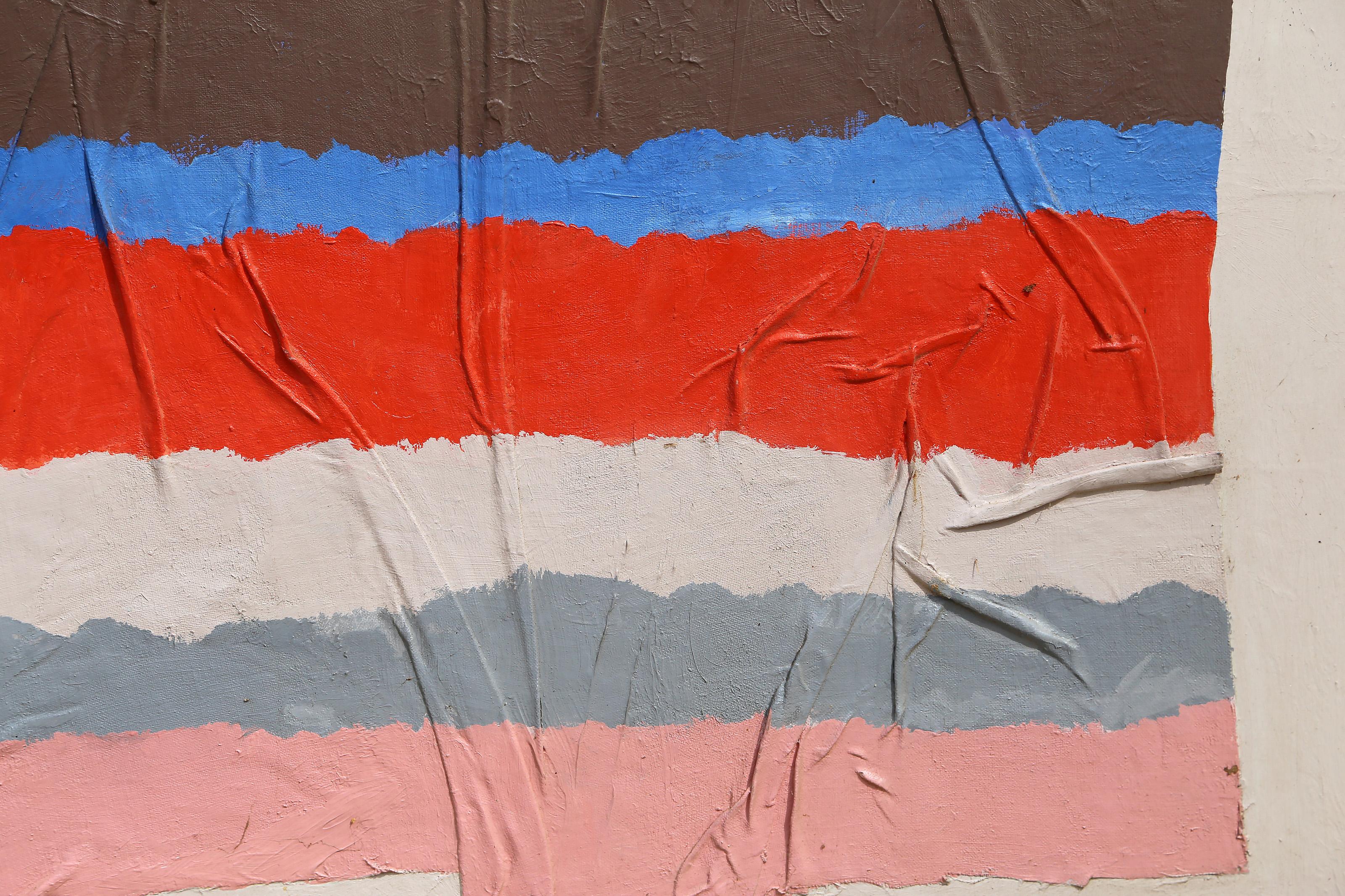Stateless Flag, Abstract Acrylic and Canvas Painting by Joseph Grippi For Sale 1