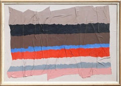 Drapeau sans titre, peinture abstraite à l'acrylique et à la toile de Joseph Grippi