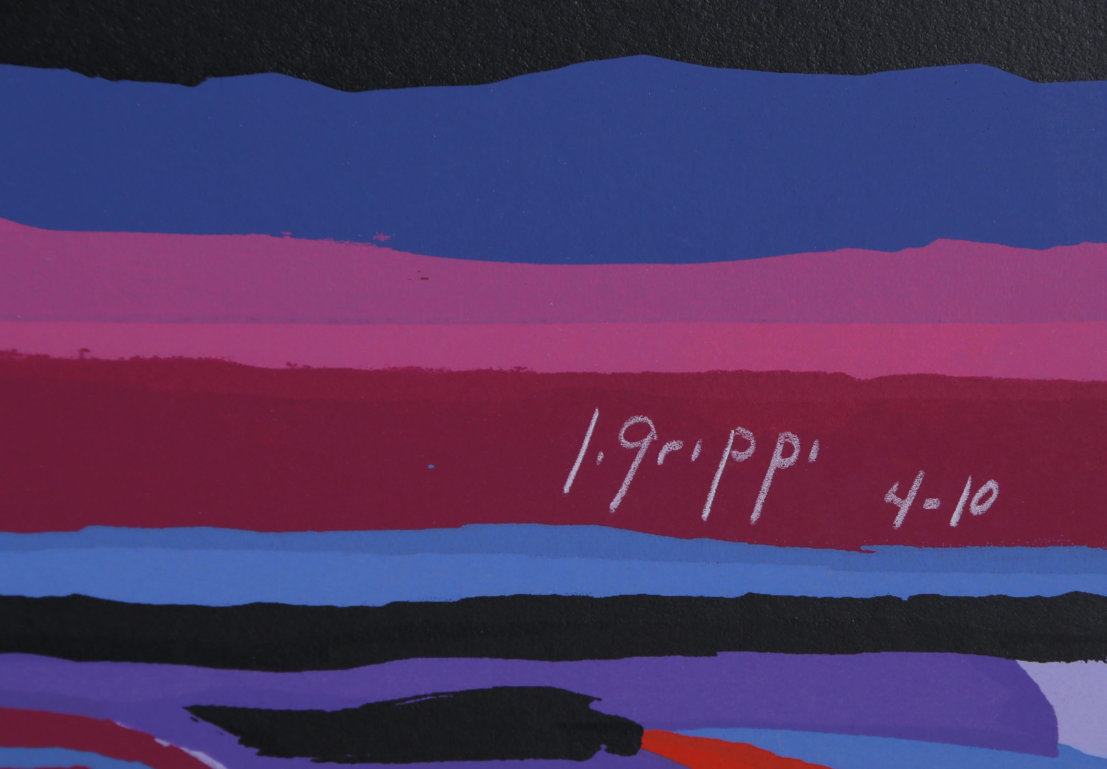 Paysage bleu abstrait de Joseph Grippi en vente 1
