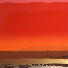 Canyon Series III, serigrafia minimalista Monoprint di Joseph Grippi