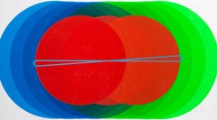 Sérigraphie géométrique colorée en soie de Joseph Grippi