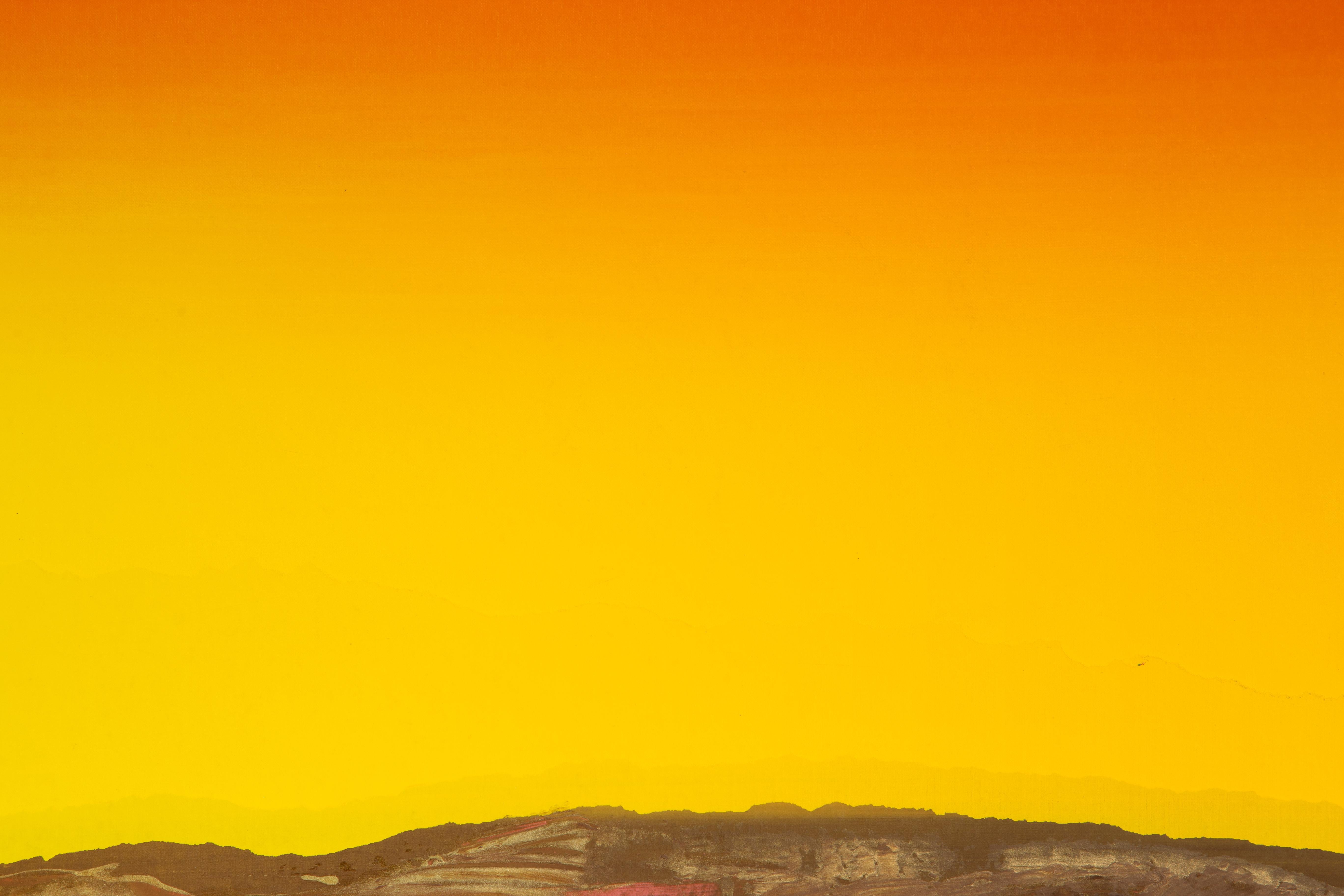 Desert at Sunset - Abstract Screenprint Monoprint by Joseph Grippi For Sale 2