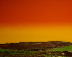 Désert au coucher du soleil - Sérigraphie abstraite Monoprint par Joseph Grippi