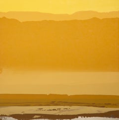 Golden Hour - Abstract Screenprint Monoprint by Joseph Grippi